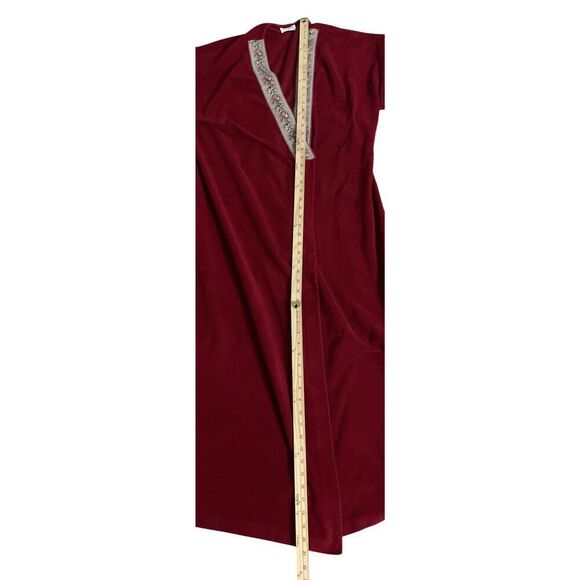 BEAUTIFUL 80s Vintage Vanity Fair Soft Polyester Robe trimmed with Floral Patter - Picture 12 of 13